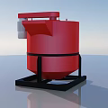 Red Heavy Duty Industrial Mixing Equipment With Circular Body Black Base And Motor