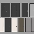 Modern Swing Doors Collection Featuring Various Colors And Materials For Interior Design 3d model