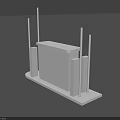 Road Facilities Traffic Barrier With Vertical Posts And Platform Structure