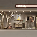 Ochirly Shop Window Display With Tree Like Decorations Hanging Clothes Hats And Shoes