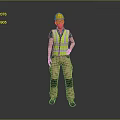 modern worker european worker mechanic builder 3d model