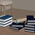 New Chinese Books 3d model