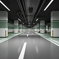 Indoor Parking Underground Garage 3d model