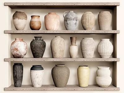 Qui Pot Storage Pot Ornaments 3d model