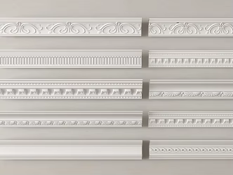 French Gypsum Line Gypsum Line Decorative Line Corner Top Corner Line 3d model