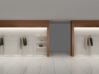 Women's clothing store window 3d model