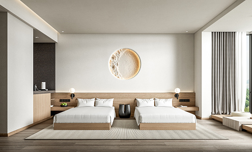 Modern Room Hotel Room Standard Room 3d model