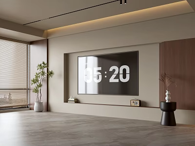 TV background wall 3d model