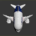 Lufthansa Airplane Model With White Body Blue Tail Fin And Company Logo