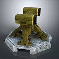 laser tower turret turntable sci-fi tower defense game tower defense sci-fi turret game turret game turret 3d model