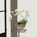 New Chinese Phalaenopsis Vase 3d model