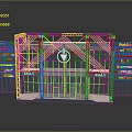 Exhibition Stand Structural Equipment With Metal Frame Glass Panels And Display Screens