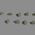 Detailed Decorative Rockery Rock 3D Models For Garden Landscape Use