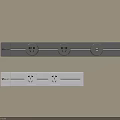 Black And White Power Strips With Dual Outlets And On Off Switches
