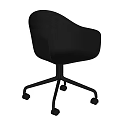 Ergonomic Black Office Chair With High Back Design And Rolling Wheels 3d model