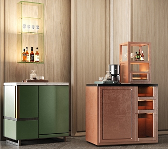 Hotel Minibar Room Minibar Wine Cabinet 3d model