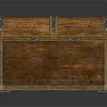 Vintage Wooden Chest Open With Metal Hardware And Natural Wood Grain