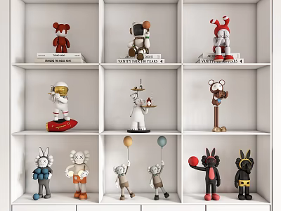 Modern jewelry doll ornaments combination 3d model Modern jewelry doll ornaments combination 3d model