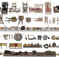 Diverse Garden Ornaments Featuring Wooden Metal Crafts For Outdoor Decoration