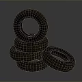 Durable High Quality Car Tires Stacked As Automotive Parts For Vehicles