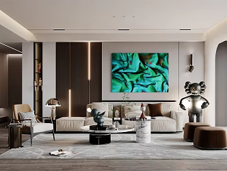 modern living room 3d model