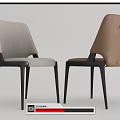 Modern Upholstered Dining Chairs With Light Gray And Brown Seats Black Legs And Minimalist Design