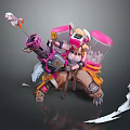 Modern Game Character Capsule Toy Artillery Characters Game Characters 3d model