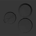 Three Piece Stainless Steel Cookware Set With Handles Mixing Tool And Shiny Reflective Surface
