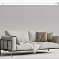 Modern double sofa 3d model