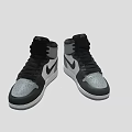 Stylish High Top Nike Sneakers Featuring Black Gray and White Design
