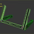 Iron frame large iron frame iron frame house factory industrial iron frame iron ladder rigid ladder work frame rigid scaffold 3d model