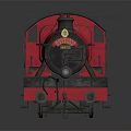 Vintage Red Steam Train Model With Black Roof And Classic Metal Wheels