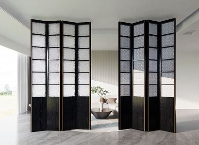 Modern screen glass partition 3d model