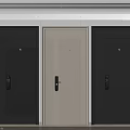 Modern Security Doors Featuring Different Color Textured Panels And Electronic Locks Indoor 3d model