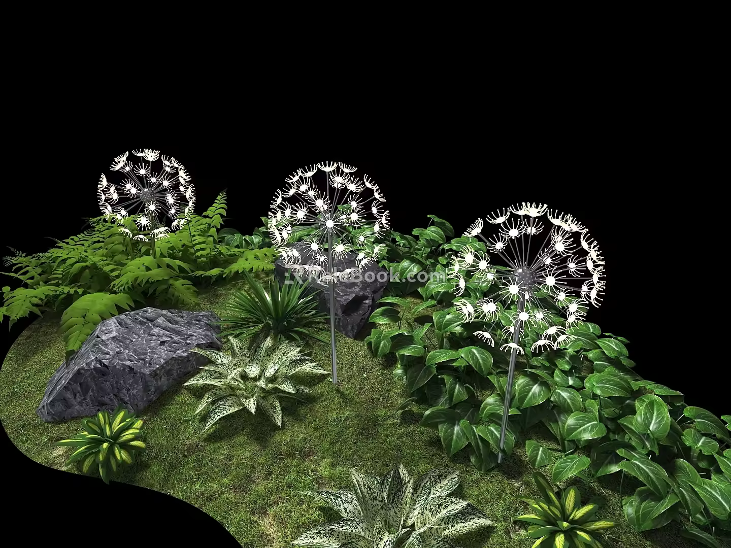 Modern Lawn Lamp Floor Lamp Dandelion Shaped Lawn Lamp Garden Lamp Characteristic Art Light 3d model