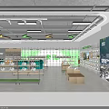 Modern Bright Clothing Store Interior With Spacious Layout And Neat Apparel Footwear Display Racks
