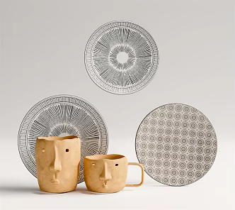 Silent Cup Kitchenware Plate 3d model
