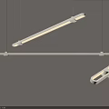 Modern Sleek Linear Pendant Lights With Minimalist Metal Frame For Contemporary Interior