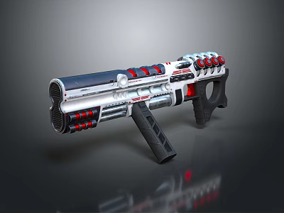 rifle semi-automatic rifle combat rifle battle rifle carbine war rifle attack rifle 3d model