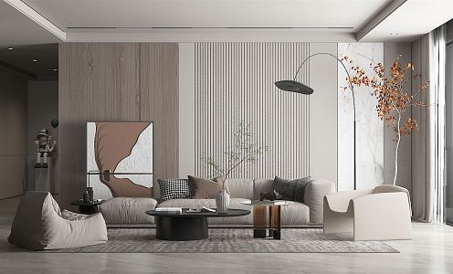 modern living room 3d model