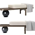 Silent Wind Bed Tail Stool Bench Shoe Changing Stool Sofa Stool 3d model