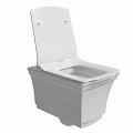 Modern White Ceramic Toilet With Open Lid And Sleek Design Features
