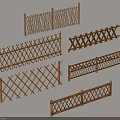 Wooden Railings With Various Woven And Cross Design Patterns Styles