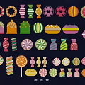 Colorful Candy Shaped Hanging Decorations With Creative Sweet Designs And Lollipop Patterns