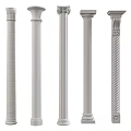 European Column Roman Column Gypsum Column Gypsum Line Cylindrical Square Column 3d model