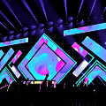 Elegant Ballroom Stage Design With Vibrant Neon Lights And Dynamic Lighting Effects 3d model