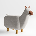 Modern Children's Chair Children's Alpaca Cartoon Low Stool 3d model