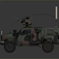 Military Camouflage Tank Exterior With Roof Antenna Equipment And Front Headlights