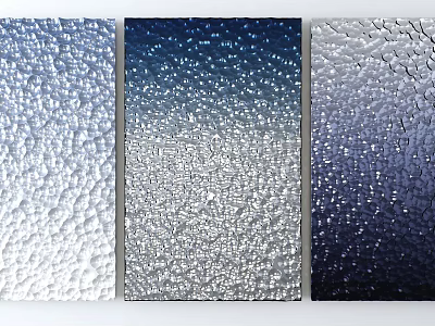 Modern Wall Decor Set of Three with Gradient Colors and Textured Surface 3d model