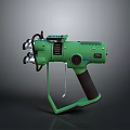 Green Handheld Industrial Equipment With Rotary Knobs Control Panel And Mechanical Parts